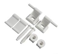 Eawfgtuw Kit di ricambio per sedile WC in plastica bianca, con raccordi, struttura stabile e facile da installare, hardware di riparazione per la casa (bianco)