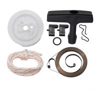Eawfgtuw Kit di ricostruzione con molla di riavvolgimento, puleggia, maniglia, corda e pedane, compatibile con motoseghe 034, 036, 044, MS340, MS360, MS361