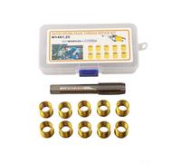 Eawfgtuw Kit di riparazione per fori filettati per inserti M14 x 1,25 e rubinetto M16 x 1,25, 11 strumenti di riparazione filettati in acciaio inossidabile con 10 inserti e rubinetto per auto