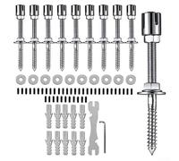 Eawfgtuw Kit per traliccio da parete per piante rampicanti, capacità di carico 150 kg, acciaio inossidabile 316 di grado marino, design invisibile della parete con offset da 10 cm, ()