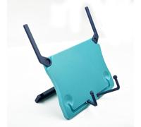 Eawfgtuw Leggio pieghevole portatile da tavolo per spartiti, libri di cucina, tablet, angolo regolabile da 0 a 60°, struttura leggera in ABS, compatto (blu)