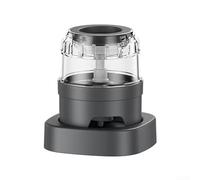 Eawfgtuw Macinacaffè elettrico senza fili con design a clip rapida, grossolanità regolabile, motore ad alta velocità da 10000 giri/min, ricarica USB, bianco e nero (grigio)