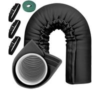 Eawfgtuw Manicotto isolante portatile per tubo AC, riduzione del calore per condotto di scarico del condizionatore d'aria, adatto a tubi di diametro da 5 a 9, riduce la perdita di calore, 140 x 53 cm