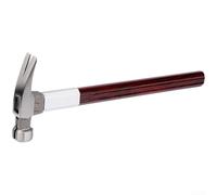 Eawfgtuw Martello da carpentiere curvo da 15,8 cm, con testa magnetica antiscivolo e manico isolato in acciaio ad alto tenore di carbonio, per fai da te e falegnameria, marrone argento (angolo retto