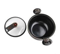 Eawfgtuw Mini pentola a pressione in ghisa, 8 l, forno olandese, pentola per zuppa con coperchio e maniglia scorrevole, rivestimento non ceramico per stufare, cuocere a vapore e uso multipiano cottura