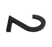 Eawfgtuw Moderna targa nera con numeri civici galleggianti, 15,2 cm, per esterni, porte, cancelli, garage, cartello grande visibile, robusto materiale ABS per un facile montaggio, con accessori