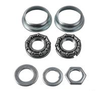 Eawfgtuw Movimento centrale in acciaio BB Cup e set cuscinetti per mountain bike, guscio grande da 51,5 mm con cuscinetti a gabbia da 40,6 cm, compatibile con pedivelle 3 pezzi, argento