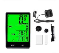 Eawfgtuw Multifunzione per computer da bicicletta, contachilometri, tachimetro wireless, schermo grande da 2,8 pollici, IPX6, impermeabile, con retroilluminazione (stile C cablato)
