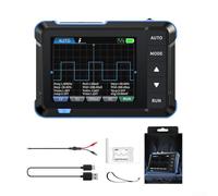 Eawfgtuw Oscilloscopio digitale portatile DSO153 2 in 1 con generatore di segnale, larghezza di banda 1 MHz 5 MS/s, LCD da 2,8 pollici, portata portatile per test elettronici e analisi dei circuiti (A