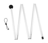 Eawfgtuw Palo pieghevole per baldacchino da spiaggia da 2 m, per campeggio, feste in spiaggia, pesca sul lago, supporto per tenda in lega di alluminio con estremità in schiuma, 2 m