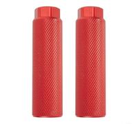 Eawfgtuw Pedane per bicicletta in lega di alluminio, design antiscivolo con scanalatura per bici da strada, adatti per assi da 3/8", montaggio anteriore o posteriore, 100 x 28 mm, coppia nera (rosso)