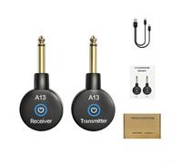 Eawfgtuw Per 2.4GHz Wireless Guitar System Trasmettitore Ricevitore per Basso Elettrico, Ricaricabile con 30m Portata, Batteria 5 Ore, 20Hz-20kHz Audio,