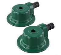 Eawfgtuw Per 2 irrigatori da giardino in metallo per cortile: sistema di irrigazione automatico da giardino a 360° con distanza di irrigazione regolabile, struttura in lega di zinco per una maggiore