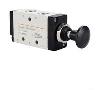 Eawfgtuw Per 4R210-08 Push Pull Valvola direzionale pneumatica a 5 vie a 2 posizioni con connettore BSPT /4" e silenziatore in bronzo sinterizzato per automazione industriale (solo 4R210-08)