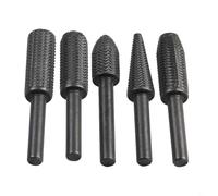Eawfgtuw per 5Pcs Rotary Raspa Set di Frese Rotanti In Acciaio 6mm Shank Rotary Tool Bit Metallo Sbavatura Legno Rettifica Plastica Modellatura File