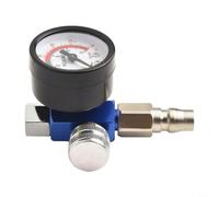 Eawfgtuw per filtro compressore d'aria 1/4 di pollice filettatura olio acqua trappola con regolatore dell'aria, separatore di umidità in linea per aerografo e utensili pneumatici, ciotola trasparente