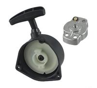 Eawfgtuw Per motorino di avviamento a strappo e assemblaggio di pedane per decespugliatore, parte di ricambio compatibile con 2 motori, lega e plastica