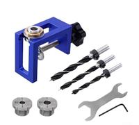 Eawfgtuw per Rebounder Doweling Jig Kit per installazione di porte dell'armadio, Localizzatore di foratura verticale con profondità regolabile, 3 "- Posizionamento manicotto trapano, per CNC (C)