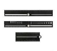 Eawfgtuw Per righello pieghevole multifunzionale con goniometro e bussola per disegno geometrico, misurazione angolare, linee rette e parallele, lega di alluminio,