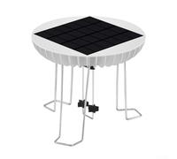 Eawfgtuw Per Wigglers dell'acqua per la decorazione del bagno degli uccelli e dello stagno del giardino, agitatore a energia solare con pannello 5V/0.5W, ABS+miscelatore ondulato in acciaio