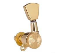 Eawfgtuw Piroli per accordatura con corde bloccate per chitarra elettrica e acustica, teste della macchina autobloccanti dorate con ingranaggio sigillato, set da 6 pezzi (+3L), compatibili con (2L4R)