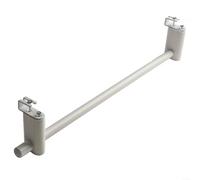 Eawfgtuw Portasciugamani da 50 cm, in ABS e acciaio al carbonio, supporto per riscaldamento del radiatore, portasciugamani bianco per asciugamani da bagno e accappatoi