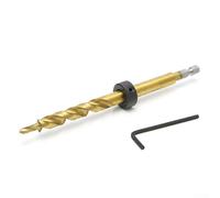 Eawfgtuw Punta da trapano a gradino con foro tascabile da 3/8", con collare di arresto, punta esagonale per legno compatibile con Kreg Jig (9 mm)