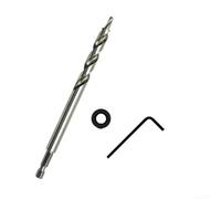 Eawfgtuw Punta per trapano a gradino con gambo esagonale da 1/4" (9,5 mm) per punta pilota HSS Pocket Hole con localizzatore di fori obliqui per trapani ad alto numero di giri (gambo esagonale)