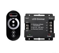 Eawfgtuw Regolatore dimmer per striscia LED 12 V-24 V 18 A pannello touch a canale singolo con telecomando per la regolazione della luminosità delle strisce luminose monocromatiche Home Decor 432 W