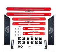 Eawfgtuw Righello regolabile in alluminio per scale con goniometro per strumento di misurazione, lunghezza personalizzabile da 20,3 cm a 152,4 cm, per una costruzione in lega di aviazione di lunga