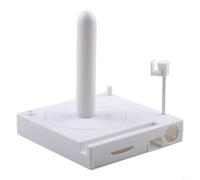 Eawfgtuw Scatola portaoggetti con cassetto estraibile, pannello laterale magnetico e fori per uncinetto per lavorare a maglia insieme agli strumenti per uncinetto, compatto e multifunzionale