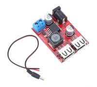 Eawfgtuw Scheda controller di carica solare doppia USB 3A DC 6-40V a 5V modulo step-down per ricarica di telefoni cellulari e tablet, alta efficienza 92%, compatto