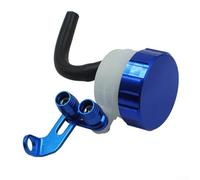 Eawfgtuw Serbatoio dell'olio del freno anteriore della moto, in lega di alluminio, a basso profilo, idraulico, compatibile con la maggior parte dei modelli di moto, blu