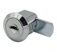 Eawfgtuw Serratura a linguetta in lega di zinco per armadietti e scrivanie da ufficio, lunghezza linguetta 34 mm con diametro della testa di 23 mm, finitura argento per una protezione sicura