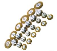 Eawfgtuw Set di 12 dischi in filo di acciaio e 12 spazzole rotanti a tazza, accessori per rimozione della ruggine e sbavatura per trapani elettrici, spazzole in acciaio zincato trattato termicamente