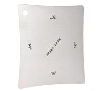 Eawfgtuw Set di 2 calibri per raggio della tastiera della chitarra con bordi di misurazione da 18,4 - 30,5 cm e 35,6 - 50,8 cm, tastiera in acciaio inox per liutai