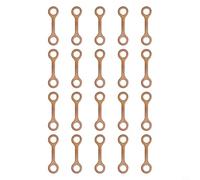 Eawfgtuw Set di 20 spessori in rame per iniettori M6-For M12 Common Rail tubo di ritorno guarnizioni 6 mm 8 mm 10 mm 12 mm compatibile con iniezione di carburante (6 mm)