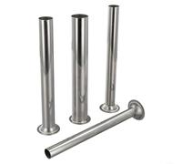 Eawfgtuw Set di 4 imbuti e tubi di riempimento in acciaio inox per tritacarne manuale o elettrico, accessori lavabili in lavastoviglie per la preparazione (3,8 cm)