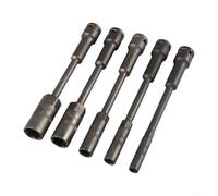 Eawfgtuw Set di 5 chiavi a bussola profonde in acciaio al cromo vanadio da 8-19 mm, extra lunghe e sottili, 200 mm, attacco da 1/2 pollici, per kit di strumenti di riparazione auto