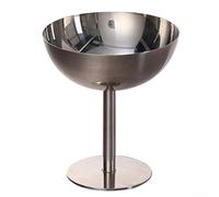 Eawfgtuw Set di ciotole per gelato e dessert in acciaio inox, eleganti tazze da portata per sundae, sorbetto, mousse, crema pasticcera e insalata, design impilabile a lunga durata per la casa (B)