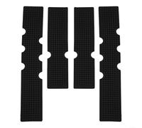 Eawfgtuw Set di nastri per manubrio per bici da strada con cuscinetti in gel di silicone ammortizzanti, colore: nero, antiscivolo, per barre di discesa, kit da 4 pezzi tra cui strisce lunghe e corte