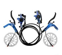 Eawfgtuw Set freno idraulico eBike con leva di taglio, guida completa per installazione rotore (blu)