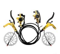 Eawfgtuw Set freno idraulico eBike con leva di taglio, guida completa per l'installazione del rotore (oro)