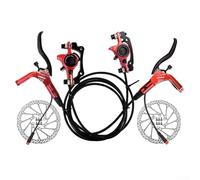 Eawfgtuw Set freno idraulico eBike con leva di taglio, guida completa per l'installazione del rotore (rosso)