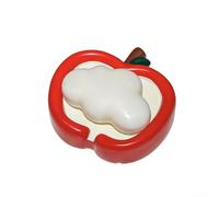 Eawfgtuw Simpatico portasapone rosso con design autodrenante, per bagno, lavello, cucina, bancone salvaspazio, accessorio decorativo modellato con granite, 4 x 13 x 12 cm