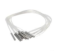 Eawfgtuw Sonda di temperatura impermeabile PT100 con isolamento interno in fibra di vetro e sensore di resistenza termica di schermatura esterna da -20 a 200 ° C per automazione industriale (10 pezzi)