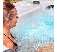 Eawfgtuw Spugna per vasca idromassaggio e piccole piscine, spugna filtrante assorbente a forma di fiore, a bassa densità, 3 x 8 cm, riutilizzabile e lavabile, compatibile con 2 pezzi