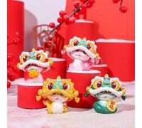 Eawfgtuw Statua di serpente in resina, ornamento per feste di Capodanno 2025, simbolo cinese di buona fortuna e prosperità, statuetta in PVC per la casa o decorazione interna dell'auto (oro)