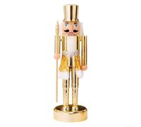 Eawfgtuw Statuetta di Natale dipinta a mano a forma di schiaccianoci e decorazione natalizia in PVC per la casa o il caminetto, simbolo di buona fortuna (F)