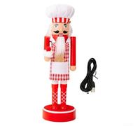 Eawfgtuw Statuetta di Natale dipinta a mano a forma di schiaccianoci e decorazione natalizia in PVC per la casa o il caminetto, simbolo di buona fortuna (D)